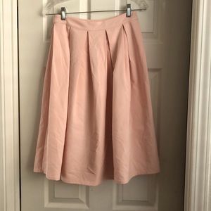 Light pink pleated skirt
